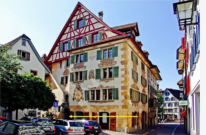 Aussenansicht der Praxisadresse der Praxis für Kinesiologie Chantal Oeuvray